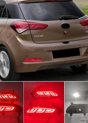 1 Set Car Led Rear Bumper Reflector Light Turn Signal Fog Lamp Brake Driving Reverse Warning For Hyundai I20 2016 2017