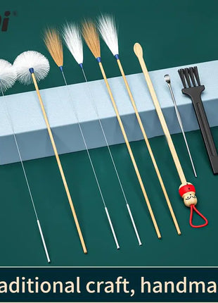 10pcs/Set Ear Picking Tool Household Ear Spoon Goose Feather Stick Professional Ear Digging Tool Ear Picking Tool