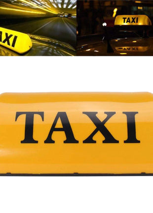 12V Waterproof Top Sign Magnetic Meter Cab Lamp Light LED TAXI Signal Lamp - White