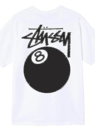 New American Style No. 8 Billiard Round Neck Short-sleeved T-shirt