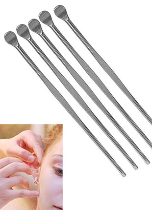 5 Pcs Stainless Steel Ear Pick Wax Curette Remover Cleaner Care Tool Earpick Ear Wax Pickers Ear Cleaner Spoon Clean Tool