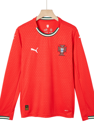 RONALDO #7 Portugal Home Long Sleeve Soccer Jersey 2025