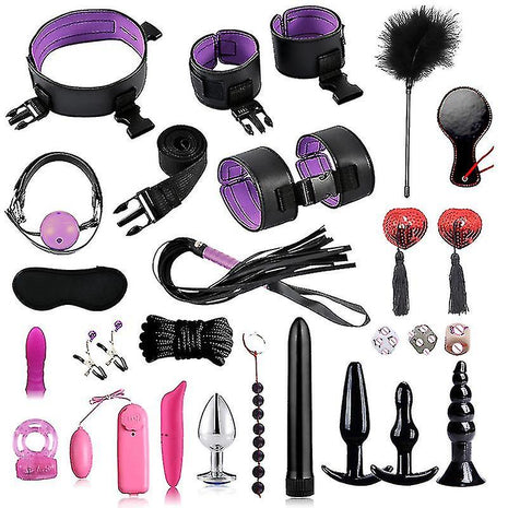 New 2023 Sexual Toys Combination Set Handcuffs Eye Patch Finger Sle...