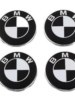 B04- 68mm 4-pack Center Caps Bmw Silver One Size