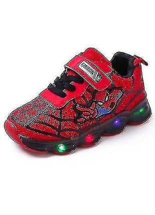 Kids Sports Shoes Spiderman Lighted Sneakers Children Led Luminous ...