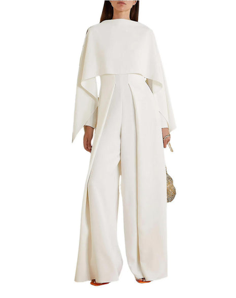 Women's Long Sleeves Wrap Solid Color Zipper Jumpsuits One-piece Ur...