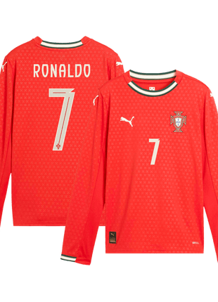 RONALDO #7 Portugal Home Long Sleeve Soccer Jersey 2025