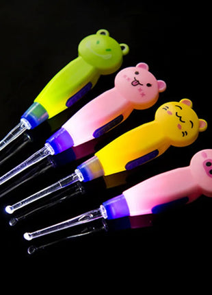 Baby Care Ear Cleaner LED Flashlight Earpick Remove Ear Wax Ear Curette Hygiene Ear Cure Ear Cleaning Tools