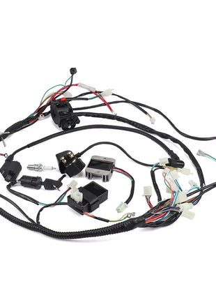 Full Wiring Harness Loom Ignition Coil CDI For 150cc 200cc 250cc 300cc Zongshen Lifan ATV Quad Buggy Electric Start AC Engine