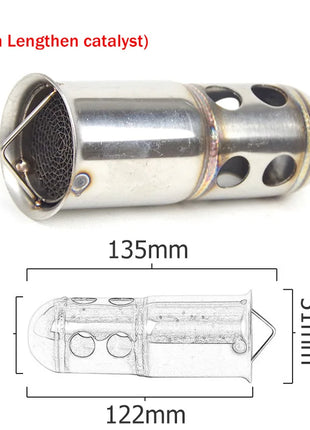 35mm 42mm 45mm 48mm 51mm 60mm Motorcycle Exhaust Muffler Catalyst DB Killer Silencer Noise Sound Eliminator for Akrapovic for SC