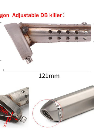 35mm 42mm 45mm 48mm 51mm 60mm Motorcycle Exhaust Muffler Catalyst DB Killer Silencer Noise Sound Eliminator for Akrapovic for SC