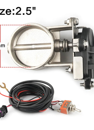 Electric Exhaust Control Valve2 inch/2.25 inch/2.5 inch/2.75 inch/3 inch Exhaust Control Valve - Low Pressure For Exhaust Catback Downpipe