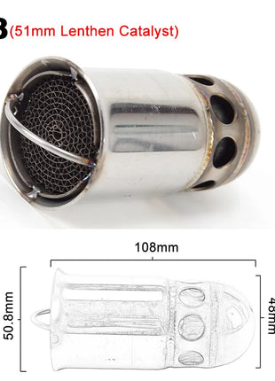 35mm 42mm 45mm 48mm 51mm 60mm Motorcycle Exhaust Muffler Catalyst DB Killer Silencer Noise Sound Eliminator for Akrapovic for SC
