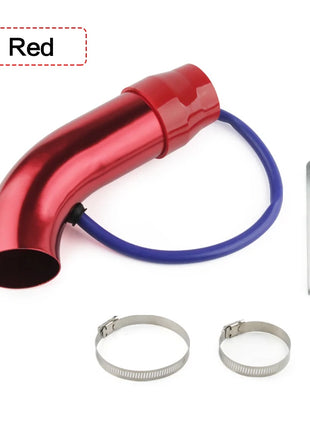 Universal Alumimum 3'' 75mm Car Cold Air Intake System Turbo Induction Pipe Tube silver Black Red Color