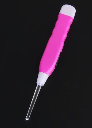 LED Ear Curette Cleaner Non-slip Handle Ear Cleaning Spoon with Tweezers Baby Earwax Removing Tools Random for Children Adults