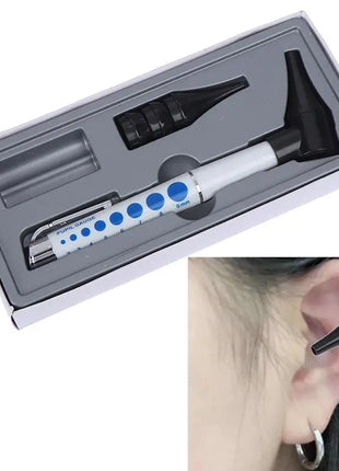Otoscope Penlight Ear Cleaner Diagnostic Earpicks Flashlight / Magnifying Glass Len / 4 Glimpse LED Lamp Health Ear Care Tool