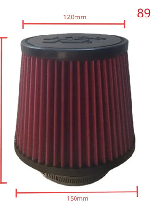 2.5 3 3.5 4 Inch Car Intake Air Filter for K＆N 14084-2 Universal High Flow Cone 102 89 76 70 63.5 60mm KN Tapered Mushroom Head