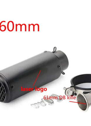 motorcycle exhaust inox muffler carbon fiber exhaust Universal 51/60mm with DB Killer for z900 R3 R25 MT07 MT09 R1 Z400 Z650