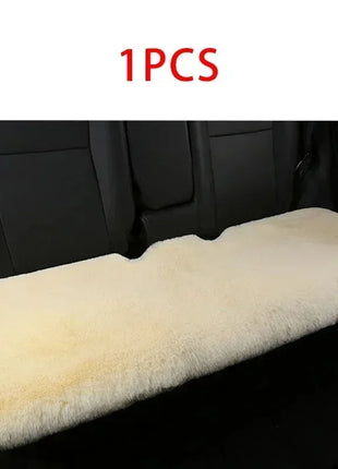 Plush Rabbit Fur Car Seat Cushion Winter Warmth Thick Wool Square Multicolor Cushion for Main Driver or Co-pilot Cover Universal