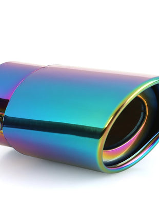 Universal Car Exhaust Muffler Exhaust Pipe Tail Throat Stainless Steel Car Muffler Tip Chrome Round Pipe Exhaust Tail Muffler