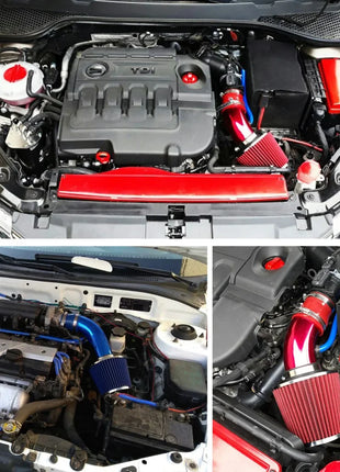 76mm Car Refitted Winter Mushroom Head Air Filter Intake Pipe Filter High Flow High Cold Air Filter Aluminum Pipe Kit
