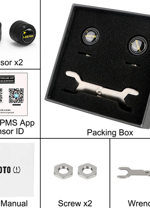 Motorcycle TPMS 2 Sensors Bluetooth 4.0 5.0 Tire Pressure Monitoring System Pit Bike Tyre Tester Diagnostic Set Moto Accessories