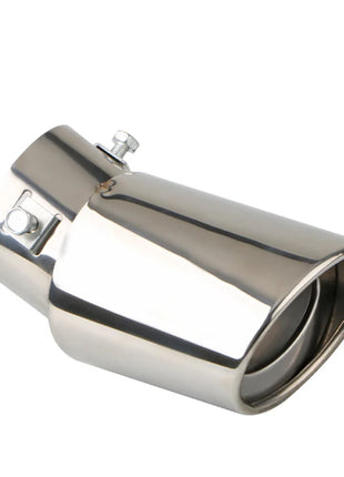 1PCS 2.5 inch Inlet Car Auto Exhaust Muffler Tip Pipe  Stainless Steel Chrome Trim Rear Tail Throat For Most Cars