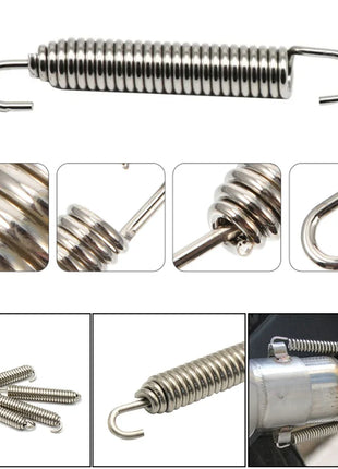 2pcs 43mm-92mm Motorcycle Exhaust Spring Hooks Stainless Steel Exhaust Front Middle Link Pipe Rotatable Muffler  Springs