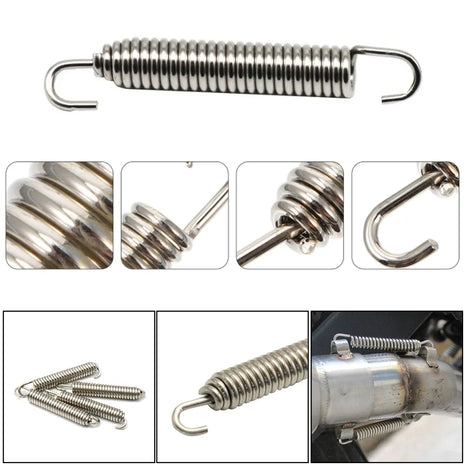 2pcs 43mm-92mm Motorcycle Exhaust Spring Hooks Stainless Steel Exhaust Front Middle Link Pipe Rotatable Muffler  Springs