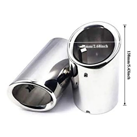 For VW Volkswagen GOLF MK6 MK7 2009-2016 / POLO 2012-2014 Muffler Tip Stainless Steel Exhaust Tip Nozzle