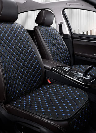 1PC cushion +1PC cushion PU leather front single-seat four-season universal embroidered seat cushion General dimensions are suit