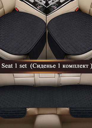 Car Flax Seat Cushion Protector Pad Car Seat Cover Front/Rear Seat Cover Automobile Cushion Pad Mat Backrest Auto Accessori