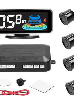4pcs/8pcs Probes Rear Reversing Radars System LCD Display Car Parking Sensor Distance Detection Sound Warning Buzzer