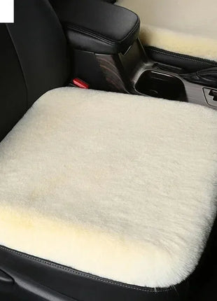 Plush Rabbit Fur Car Seat Cushion Winter Warmth Thick Wool Square Multicolor Cushion for Main Driver or Co-pilot Cover Universal
