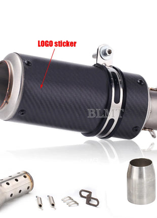 Universal 51/60mm motorcycle sc exhaust inox muffler carbon fiber exhaust with DB Killer for z900 R3 R25 MT07 MT09 R1 Z400 Z650