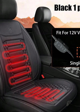 Car Heated Seat Cushion Winter Vehicle Rectangular Heated Seat Cover Suitable 12V Universal Car Seat Protector Cloak Cover Pads