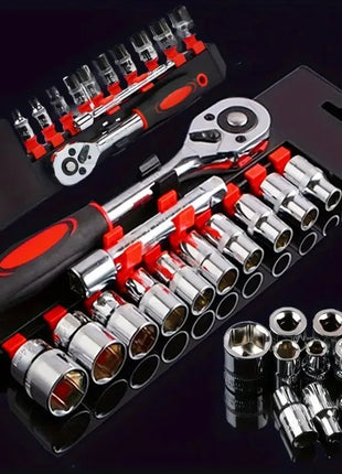12-piece Xiaofei Auto Repair Tool Set, Socket Wrench Combination, Complete Set of Hardware Toolbox Tools