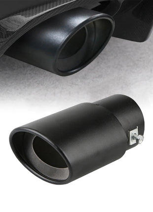 1PCS 2.5 inch Inlet Car Auto Exhaust Muffler Tip Pipe  Stainless Steel Chrome Trim Rear Tail Throat For Most Cars