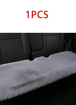 Plush Rabbit Fur Car Seat Cushion Winter Warmth Thick Wool Square Multicolor Cushion for Main Driver or Co-pilot Cover Universal