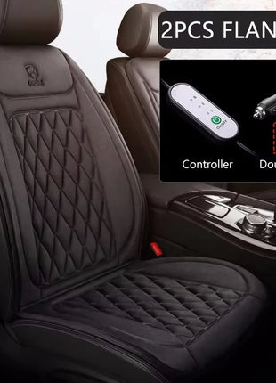 12V Heated Car Seat Cushion Cloth/Flannel Car Seat Heater Winter Warmer Seat Heating Car Accessories Heating Pads Set Universal