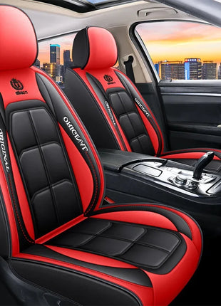 All inclusive seat cover, full leather car seat cushion, single seat driver and passenger seat cover, all season universal pad