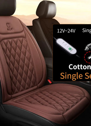 12-24v Heated Car Seat Cover 30' Fast Car Seat Heater Cloth/Flannel  Heated Car Seat Protector 25W Seat Heating Cover Car Seat