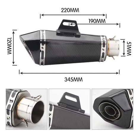 Hight Quality racing line motorcycle exhaust muffler with DB Killer for GIXXER155 XMAX125 NVX AEROX SF250 ZX25R RSV4 MT09 TMAX