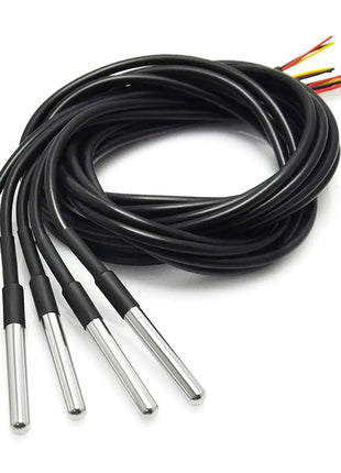 1-10pcs DS18B20 Stainless Steel Waterproof DS18b20 1m 3m 5m Thread Temperature Probe Temperature Sensor 18B20 Cable For Arduino