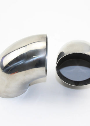 1pcs304 Stainless steel elbow 90 degree Angle elbow 1.5mm thick 51mm 54mm 57mm 63mm 76mm Welded exhaust pipe connection pipe
