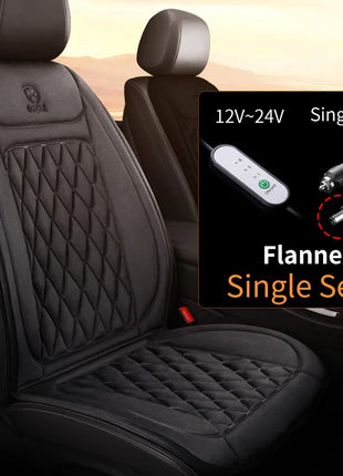 12-24v Heated Car Seat Cover 30' Fast Car Seat Heater Cloth/Flannel  Heated Car Seat Protector 25W Seat Heating Cover Car Seat