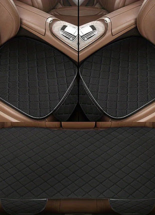 3Pcs Cotton and linen Car Seat Cover Set Universal Car Seat Cover Cushion All Season Car Seat Protector Interior Car Accessories