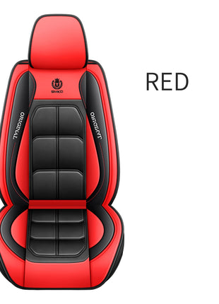 1pc Premium PU Leather Universal Fit Car Seat Cover All-Season Protector Mat with Soft Cushion Full Package Seat Cover