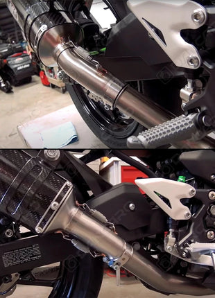 Motorcycle Exhaust Pipe Middle Link For Kawasaki Ninja 400 Z400 Z250 2017-2021 51mm Tubo de Escape Muffler System
