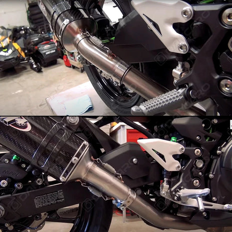 Motorcycle Exhaust Pipe Middle Link For Kawasaki Ninja 400 Z400 Z250 2017-2021 51mm Tubo de Escape Muffler System